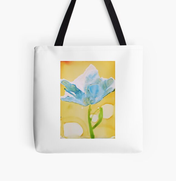 Blue Bloom All Over Print Tote Bag