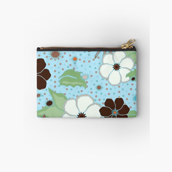 Item preview, RETRO Cool Mint Dotted Floral designed and sold by ZENDYtechSTYLE.