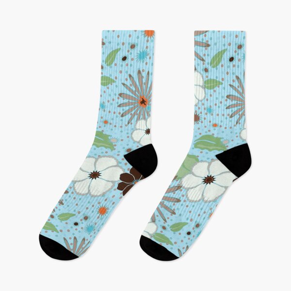 Item preview, RETRO Cool Mint Dotted Floral designed and sold by ZENDYtechSTYLE.