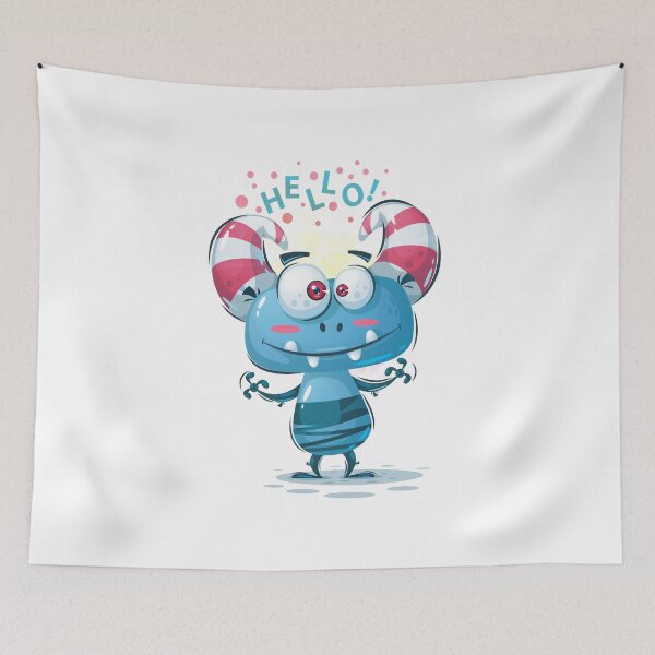 Item preview, Blue Monster Hello Kawaii Cute Monsters designed and sold by ProjectX23.