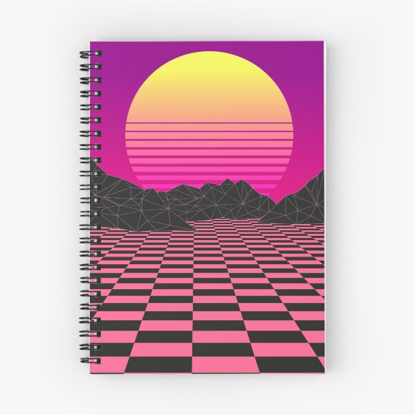 Item preview, Sunset Mountains on Retro Pink Checkerboard designed and sold by Jay Bayne.