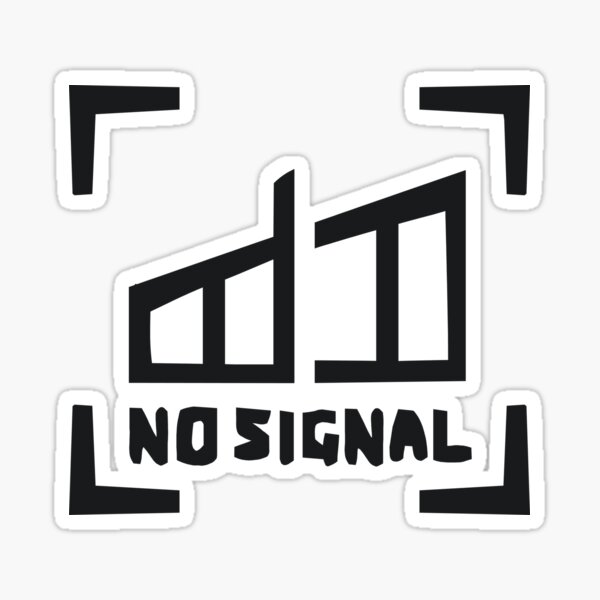 No Signal Studio Logo (Black Text) Sticker
