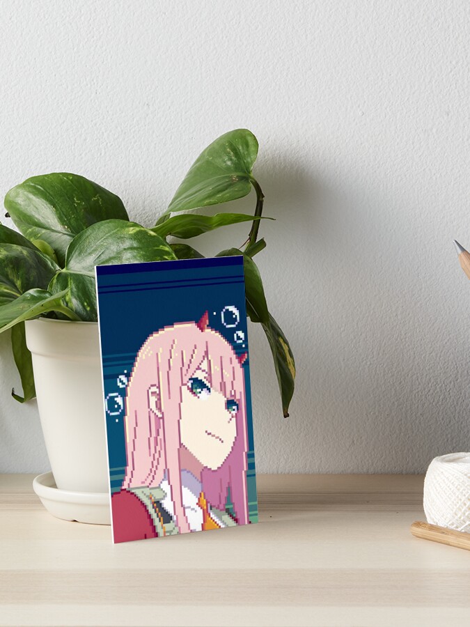 Zero Two pixel art Art Print by uwntu