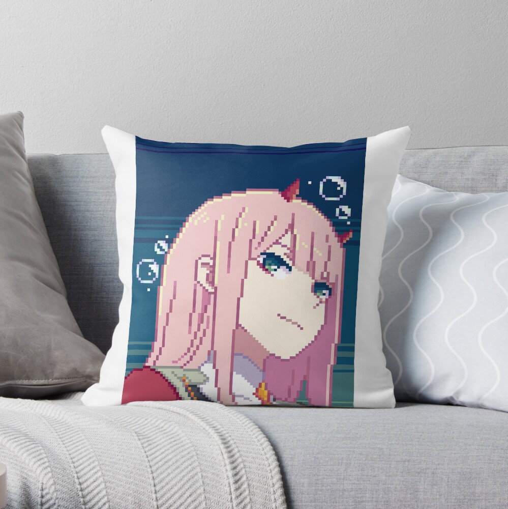 Zero Two pixel art Magnet by uwntu