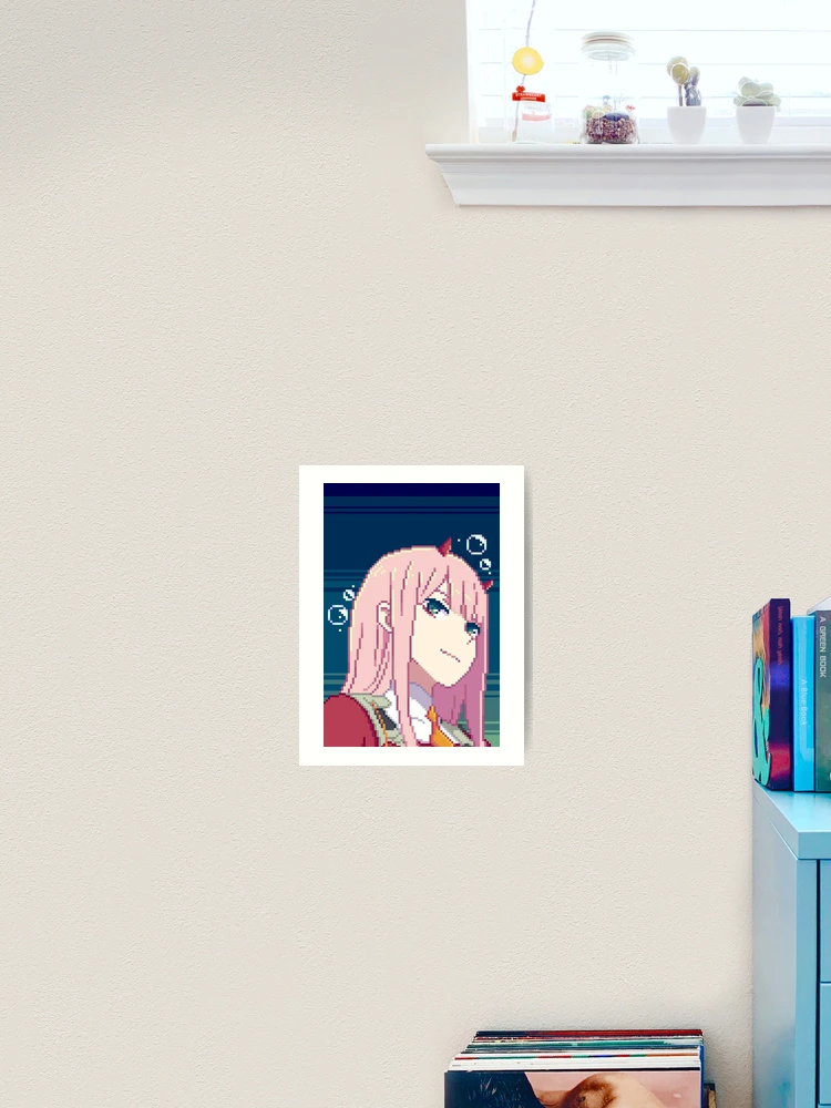 Zero Two pixel art Magnet by uwntu