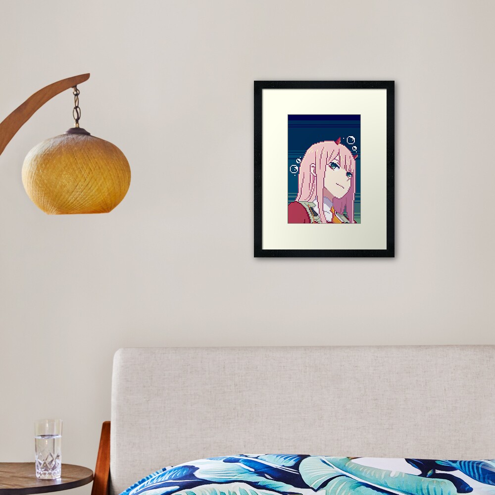 Zero Two pixel art Art Print by uwntu