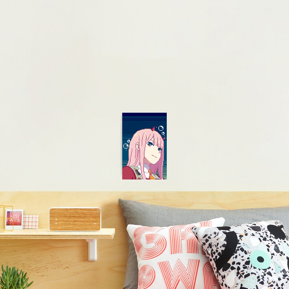 Zero Two pixel art Magnet by uwntu