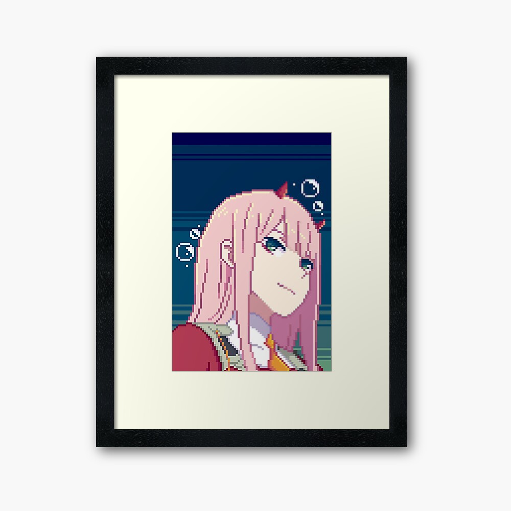 Zero Two pixel art Magnet by uwntu