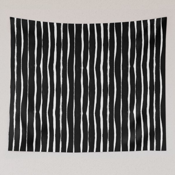 Item preview, Black and white painted stripes designed and sold by inkblotcreative.