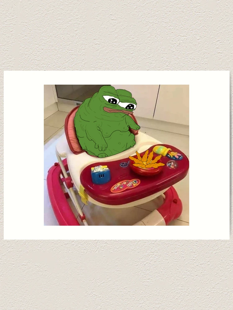 Fat Baby Pepe Eating Tendies Art Print for Sale by SuburbanLife
