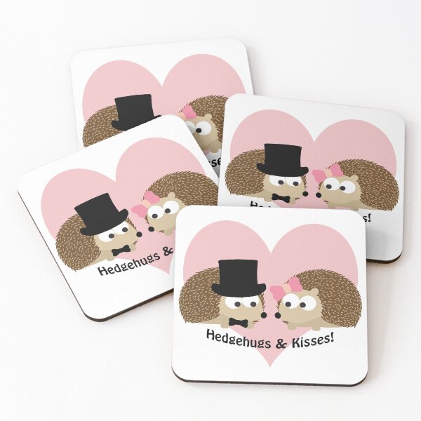 Item preview, Hedgehugs and Kisses Cute Hedgehog Couple designed and sold by Hedgie Designs.