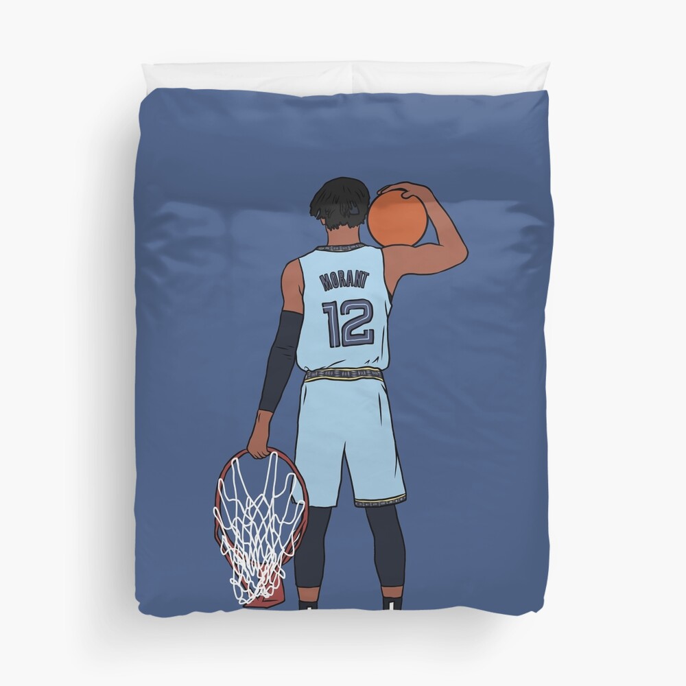 Memphis Grizzlies Ja Morant 12 White & Teal Jersey Inspired Polo