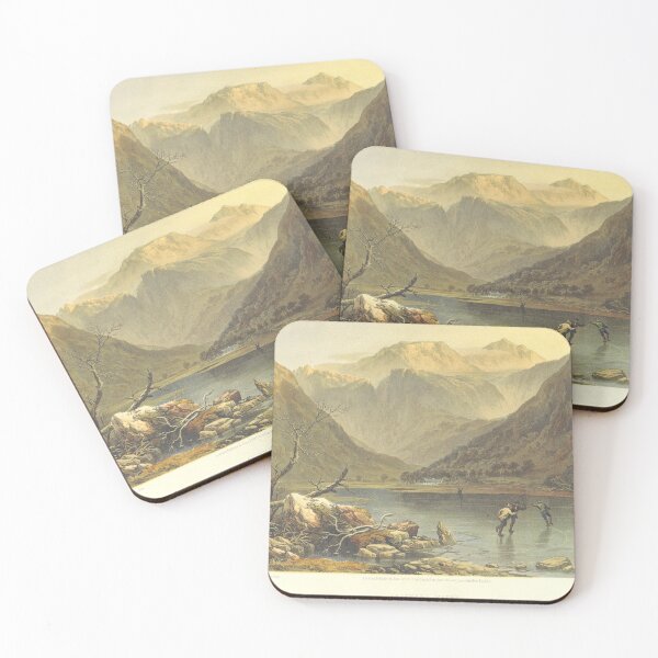 Item preview, Brother Water Ice Skating 1858 By JB Pyne Lake District Print designed and sold by WizardsWorld.