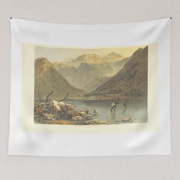 Item preview, Brother Water Ice Skating 1858 By JB Pyne Lake District Print designed and sold by WizardsWorld.