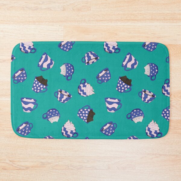 Item preview, Coffee Cats in Classic Blue and Cream designed and sold by DoodleTrees.