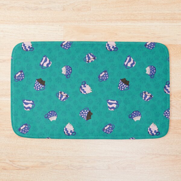 Item preview, Coffee Cats in Classic Blue and Cream designed and sold by DoodleTrees.
