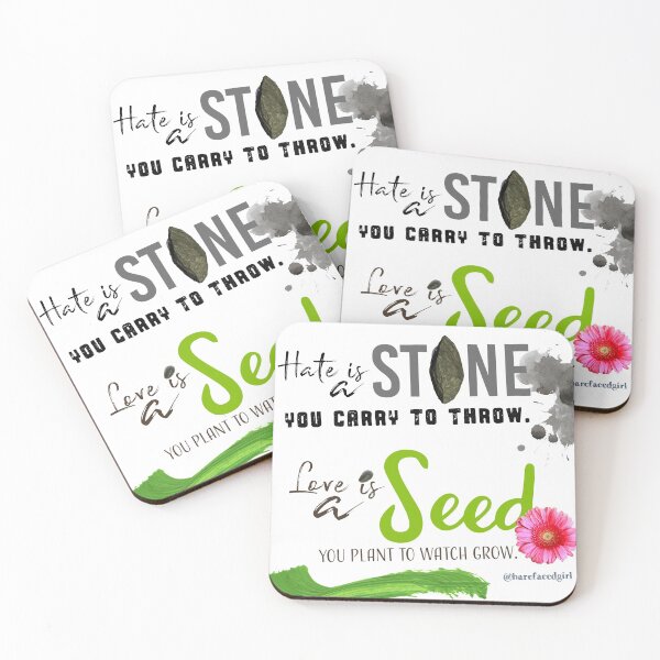 Item preview, Barefacedlife: Hate is a Stone. Love is a Seed. designed and sold by barefacedgirl.