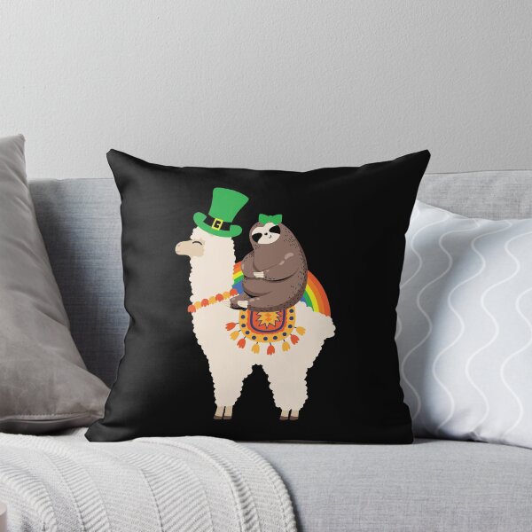 Item preview, Sloth Riding Leprechaun Llama Green St designed and sold by WanitaDesign.