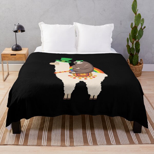 Item preview, Sloth Riding Leprechaun Llama Green St designed and sold by WanitaDesign.