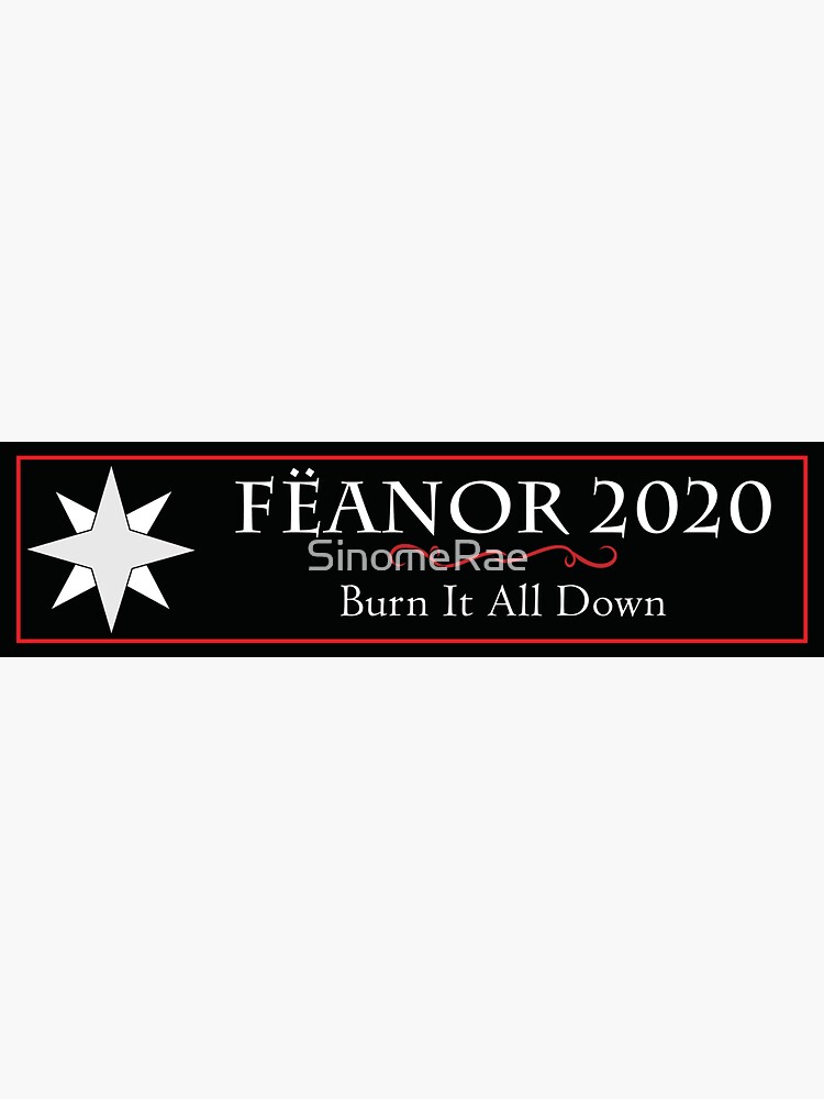 Feanor 2020 Campaign Bumper Sticker Feanorian Star by SinomeRae
