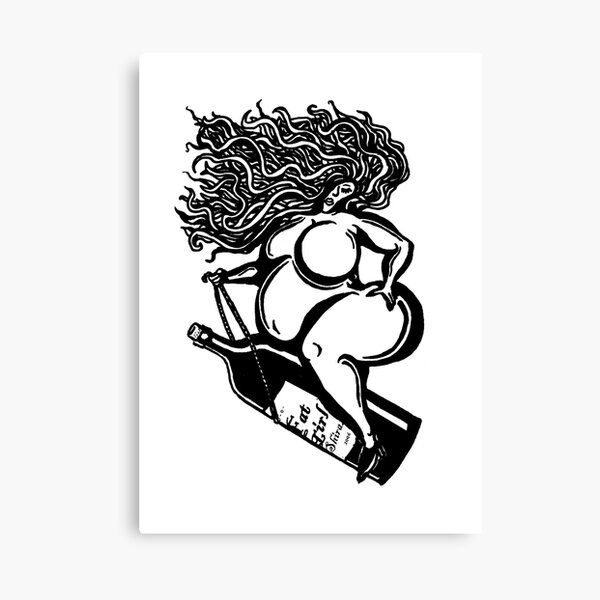 "Fat Girl Shiraz" BBW Canvas Print