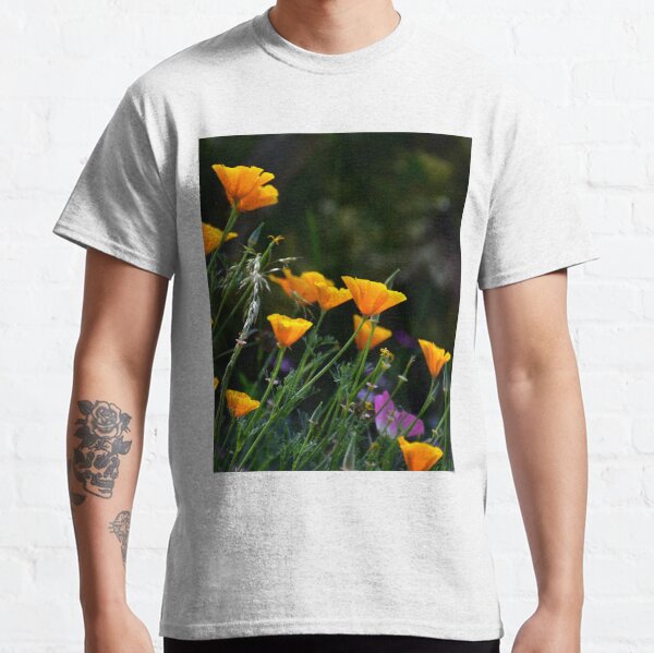 Californian Orange Poppy Meadow Photo Classic T-Shirt