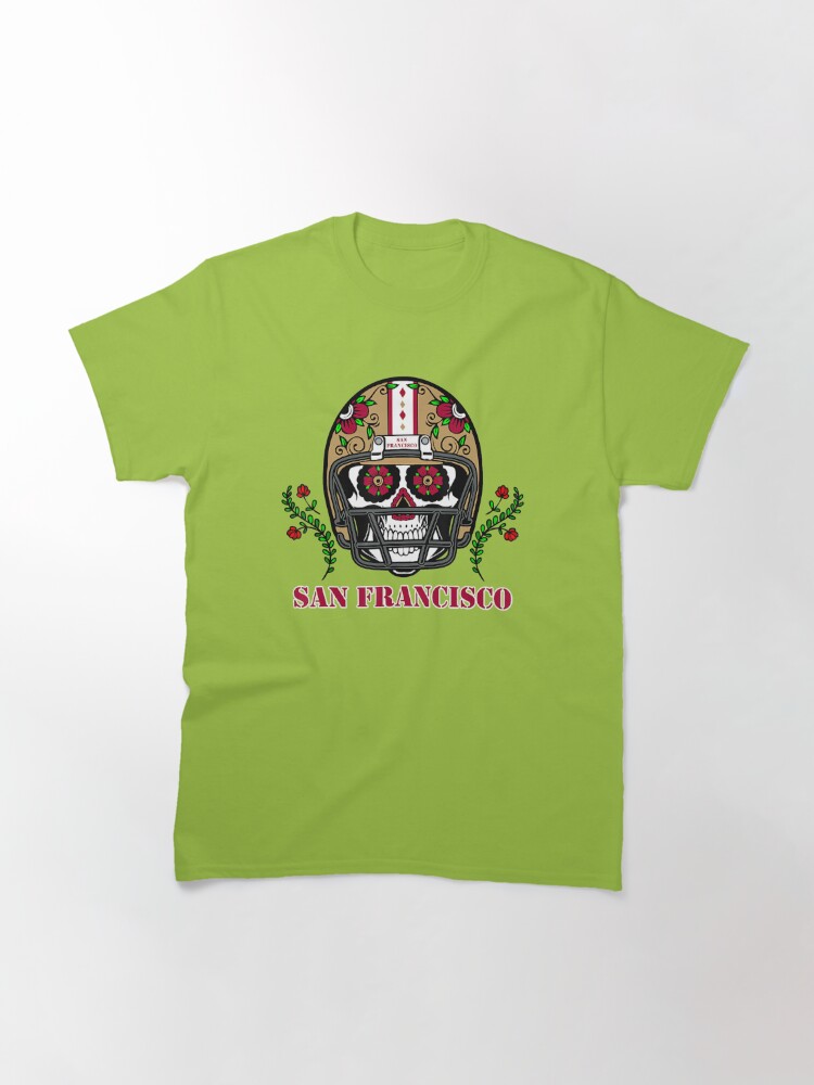 San Francisco Football Helmet Sugar Skull Day Of The Dead T-Shirt – Teezou  Store