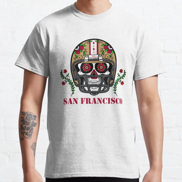 San Francisco Football Helmet Sugar Skull Day Of The Dead T-Shirt – Teezou  Store