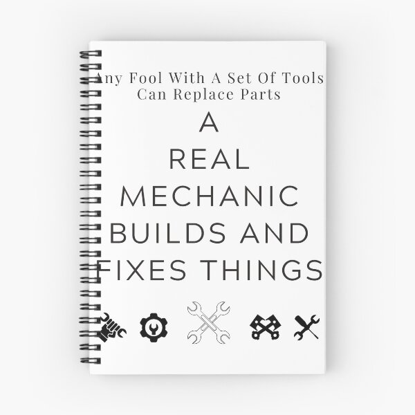 Item preview, A Real Mechanic Builds And Fixes Things Black Text designed and sold by TWMBDesigns.