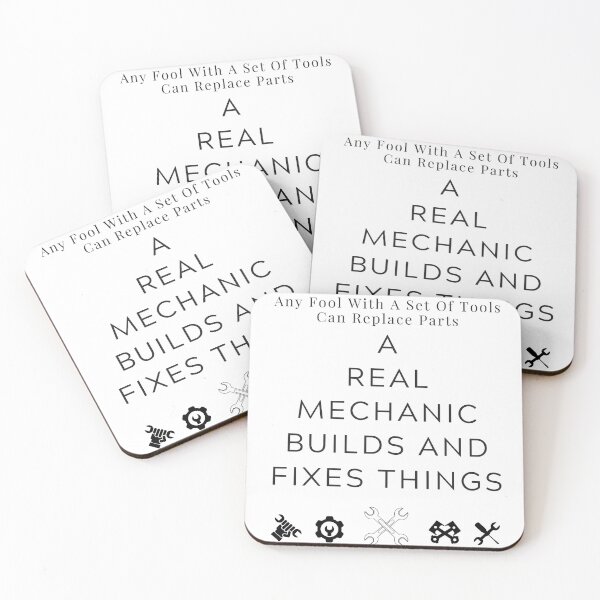 Item preview, A Real Mechanic Builds And Fixes Things Black Text designed and sold by TWMBDesigns.