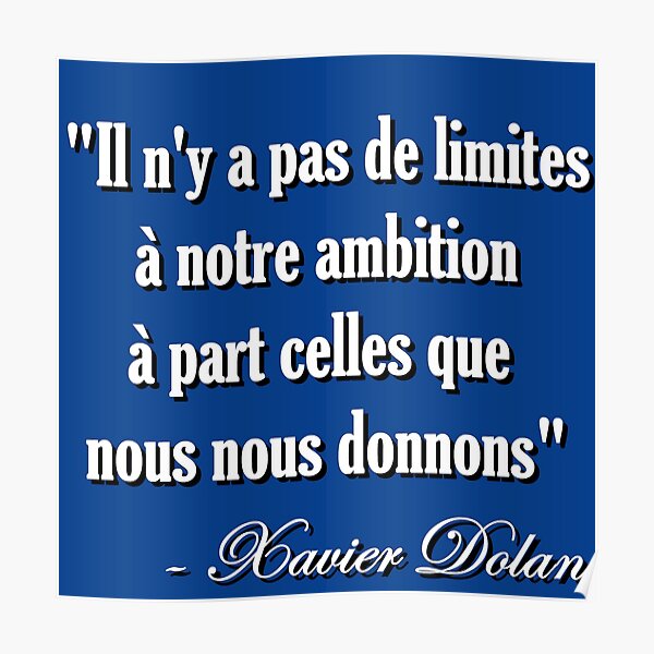 Xavier Dolan In Cannes Poster By River Pond Redbubble