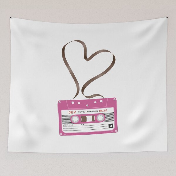 Item preview, Pink Mix Cassette Tape Love Heart designed and sold by biglime.