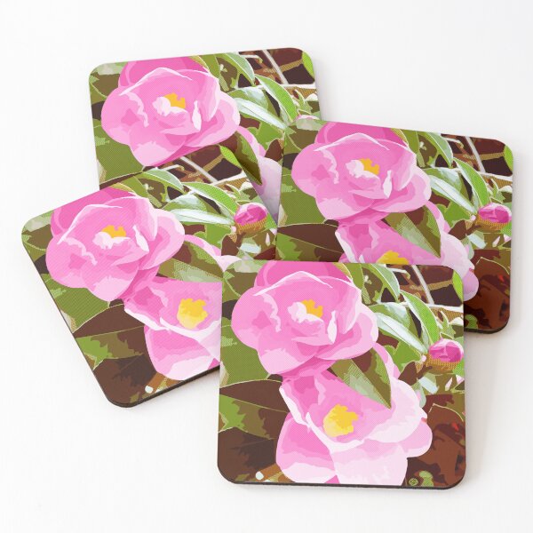 Artikelvorschau, Grafische rosa Kletterrosen entworfen und verkauft von PaisleyMcNoodle.