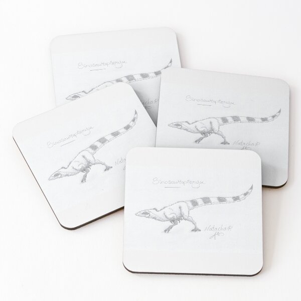 Item preview, Illustration Pencil Drawing Sinosauropteryx sp. Dinosaur Mesozoic designed and sold by DiablHorse.
