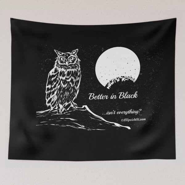 Item preview, Owl & Moon - Better in Black designed and sold by ellipsiswit.