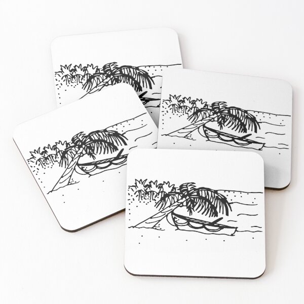 Item preview, Beach and boat Landscape Tattoo designed and sold by Romanii13.