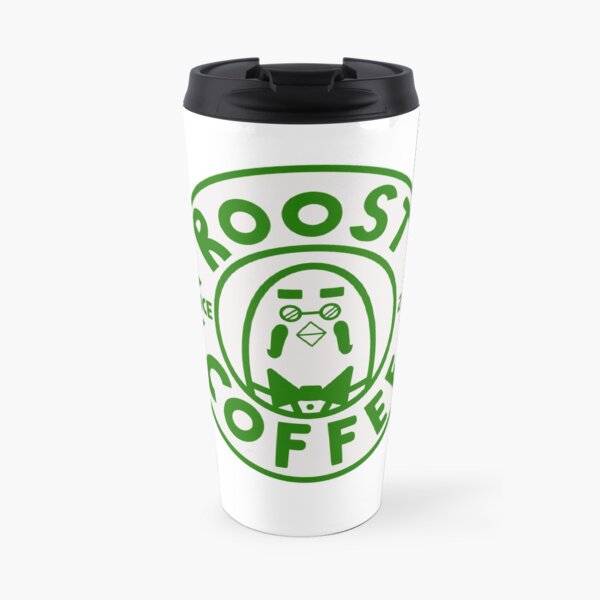 Animal crossing the roost coffee logo design green Travel Mug
