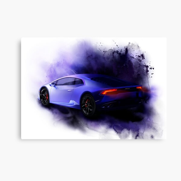 Lamborghini Huracan free-hand illustration Canvas Print