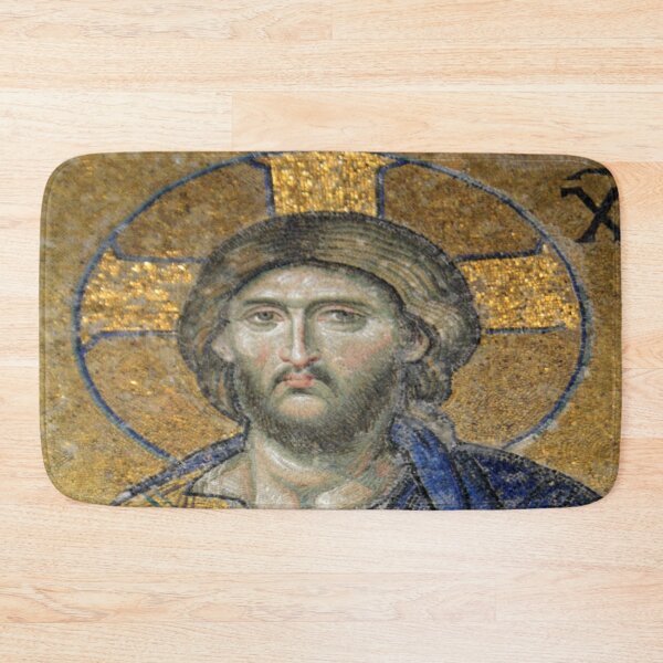 Item preview, Christ Pantocrator Mosiac Iconic Religious Roman Art designed and sold by taiche.