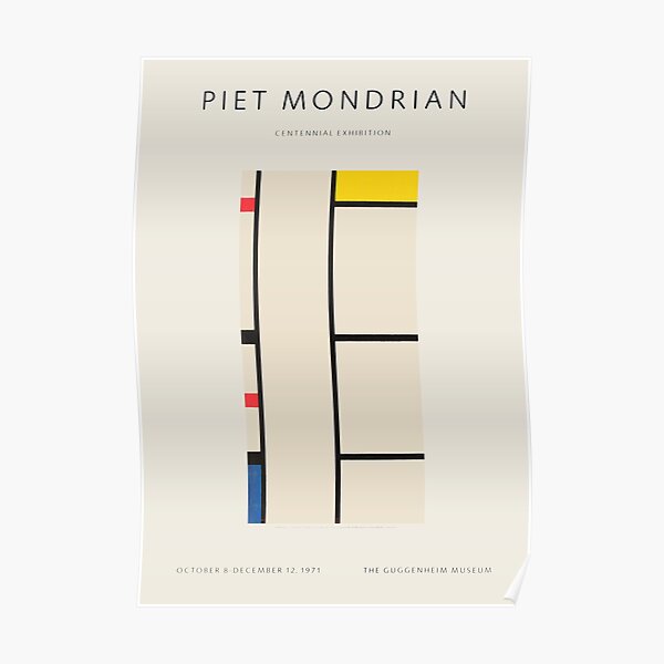 Piet Mondrian - Exhibition poster for the Guggenheim Museum, New York, 1971 Poster