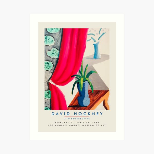 David Hockney - Exhibition poster for Los Angeles County Museum of Art, 1988 Art Print