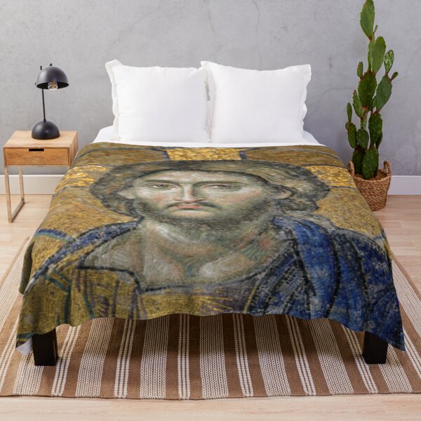 Item preview, Christ Pantocrator Mosiac Iconic Religious Roman Art designed and sold by taiche.