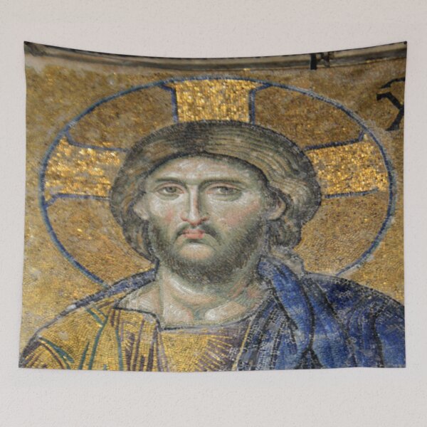 Item preview, Christ Pantocrator Mosiac Iconic Religious Roman Art designed and sold by taiche.