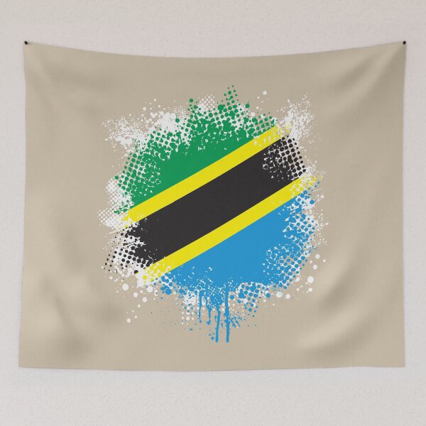 Item preview, Flag of Tanzania - Splat designed and sold by pixelinga.