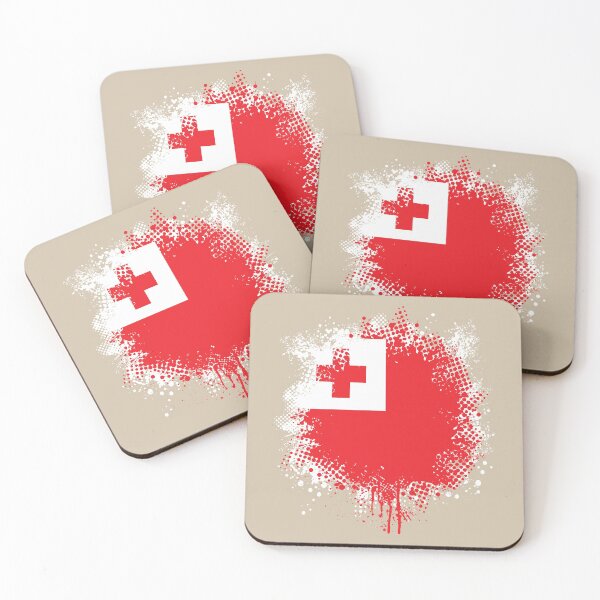 Item preview, Flag of Tonga - Splat designed and sold by pixelinga.