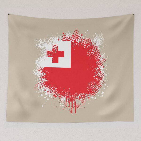 Item preview, Flag of Tonga - Splat designed and sold by pixelinga.