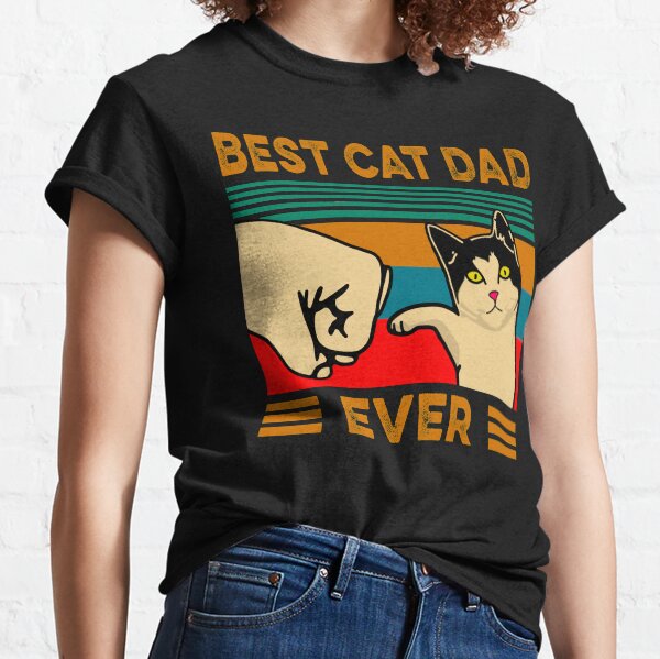 Meilleur papa de chat jamais T-shirt classique