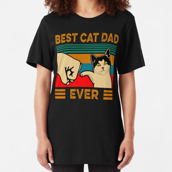 El mejor gato papá Camiseta ajustada
