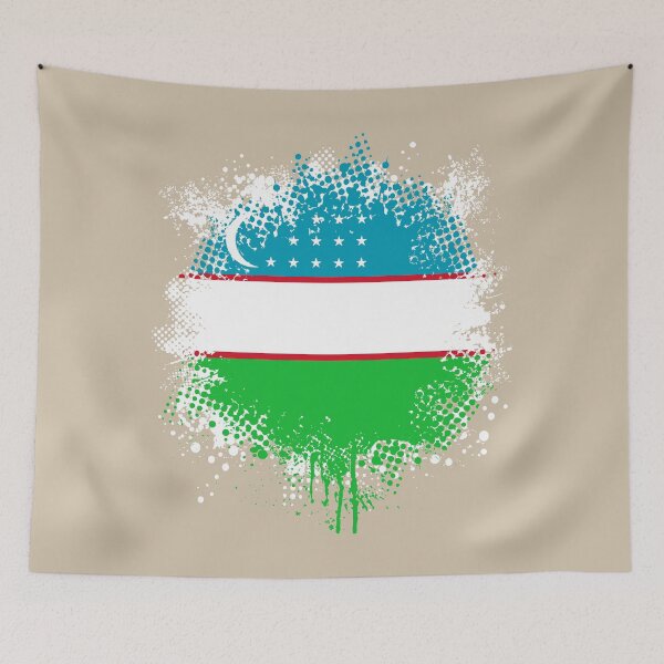 Item preview, Flag of Uzbekistan - Splat designed and sold by pixelinga.