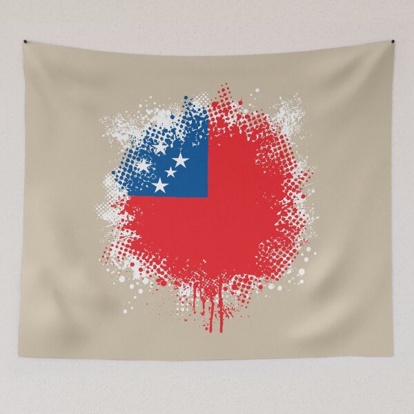 Item preview, Flag of Western Samoa - Splat designed and sold by pixelinga.